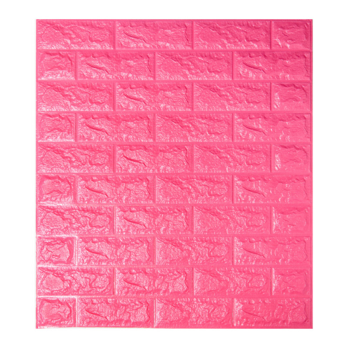 Самоклейка декоративна 3D панель під темно-рожеву цеглу 700х770х7 мм Bena (6-7)