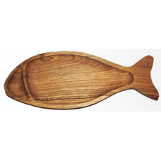 Деревянная тарелка для подачи рыбы Bena 40х20 см (1019)