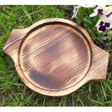 Деревянная тарелка для подачи блюд Bena 24х19 см (1026)