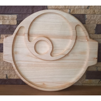 Деревянная менажница для подачи блюд круглая Bena 38х33 см (1040)