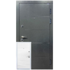 Входная бронированная дверь Смарт квартира серия Премиум+ Bena 870х2060 мм, Дуб серый/Белый суперматовый