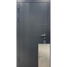 Входная бронированная дверь Монолит квартира серия Вип+ Bena 870х2060 мм, Дуб серый/Дуб кремовый