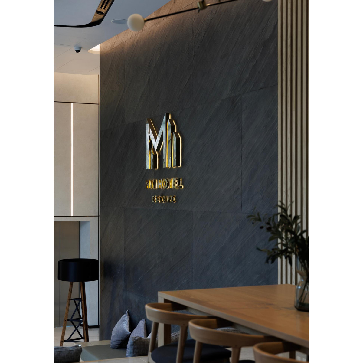 Натуральний гнучкий камінь для інтер'єру та фасадів GRAPHITE CHEVRON