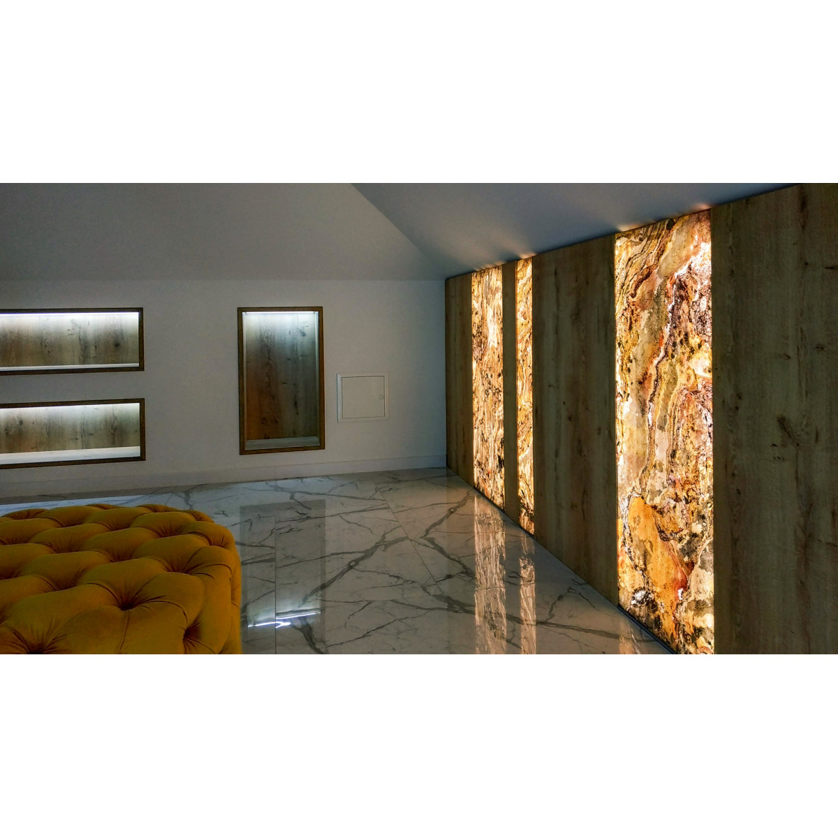 Натуральный гибкий камень для интерьера и фасадов BRIGHT MOON