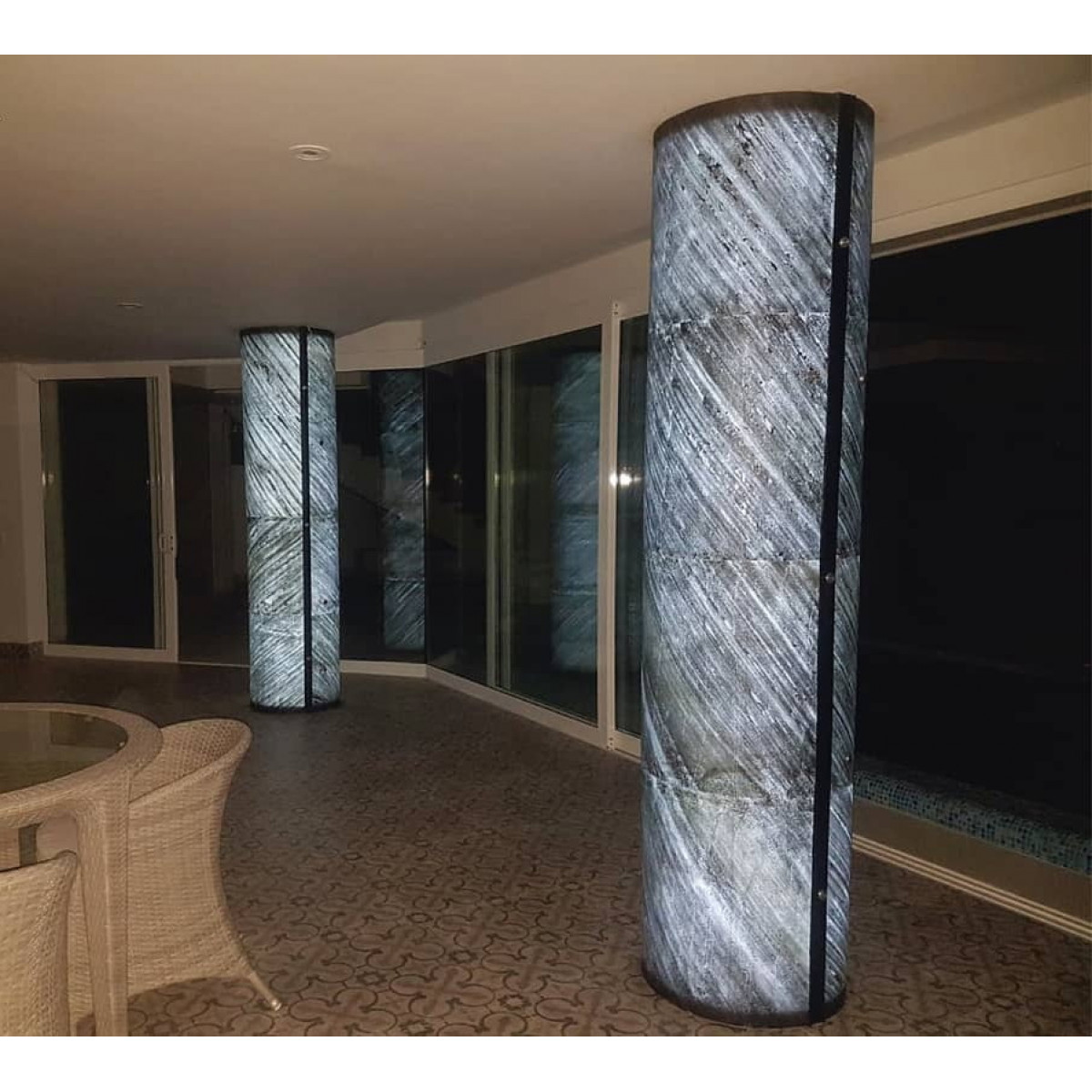 Натуральный гибкий камень для интерьера и фасадов BRIGHT BLACK WAVE