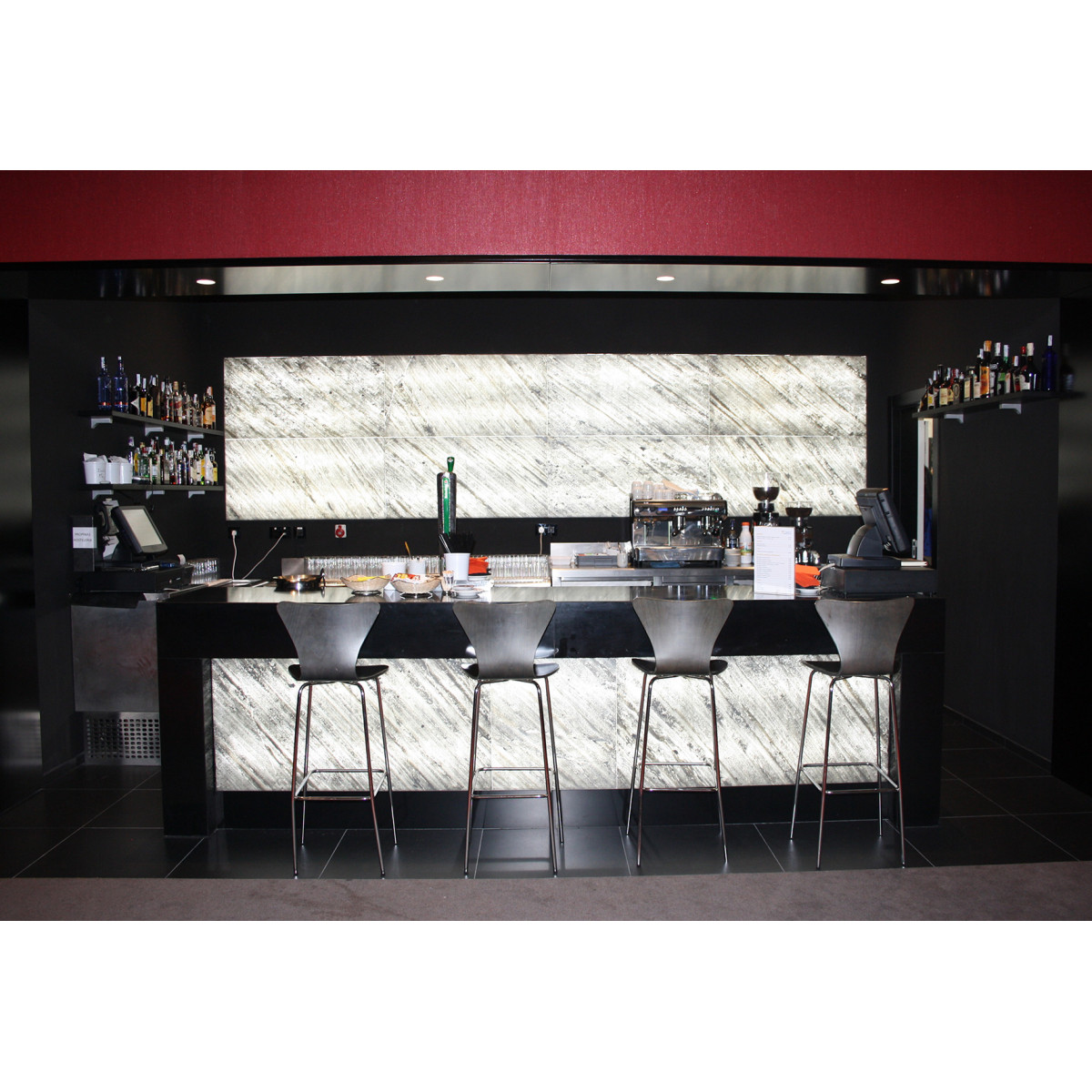 Натуральный гибкий камень для интерьера и фасадов BRIGHT BLACK WAVE