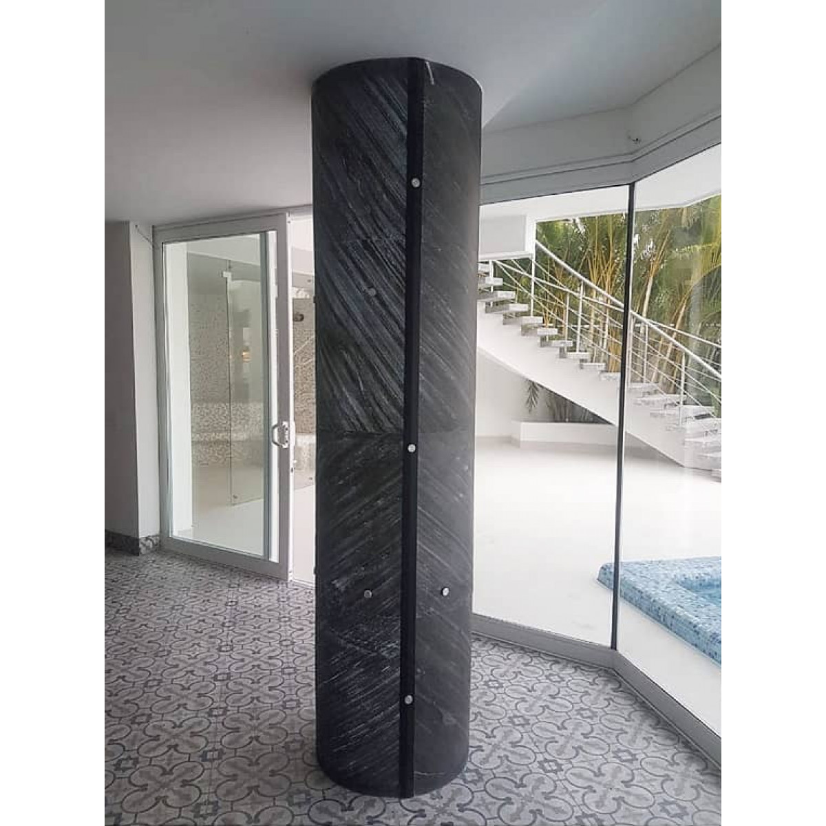 Натуральный гибкий камень для интерьера и фасадов BRIGHT BLACK WAVE