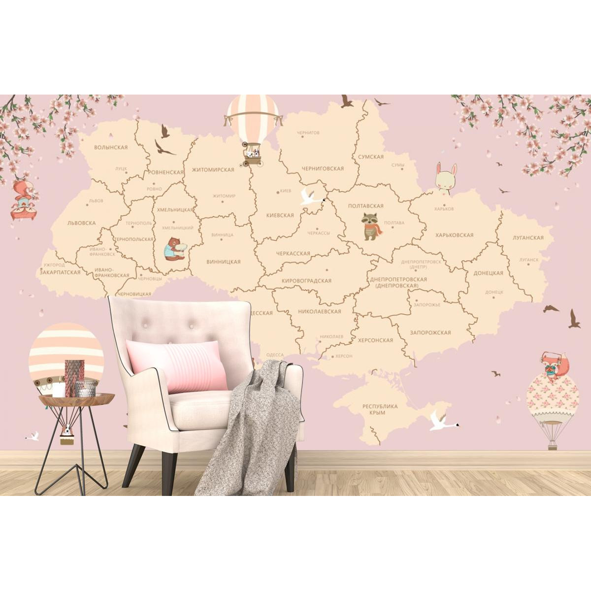 Фотошпалери Дитяча карта України