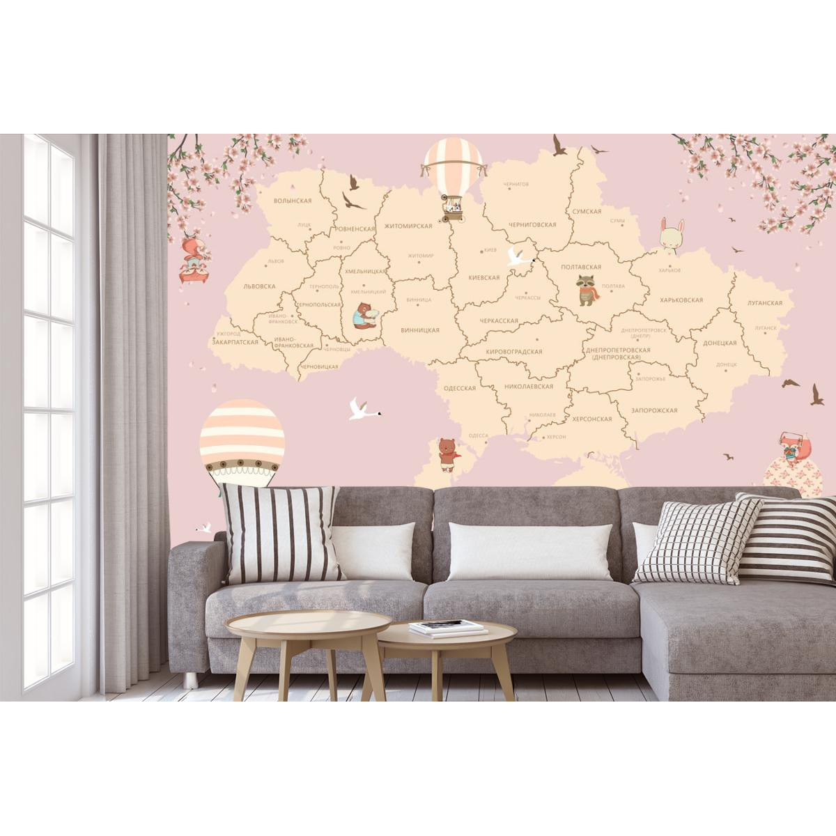 Фотошпалери Дитяча карта України