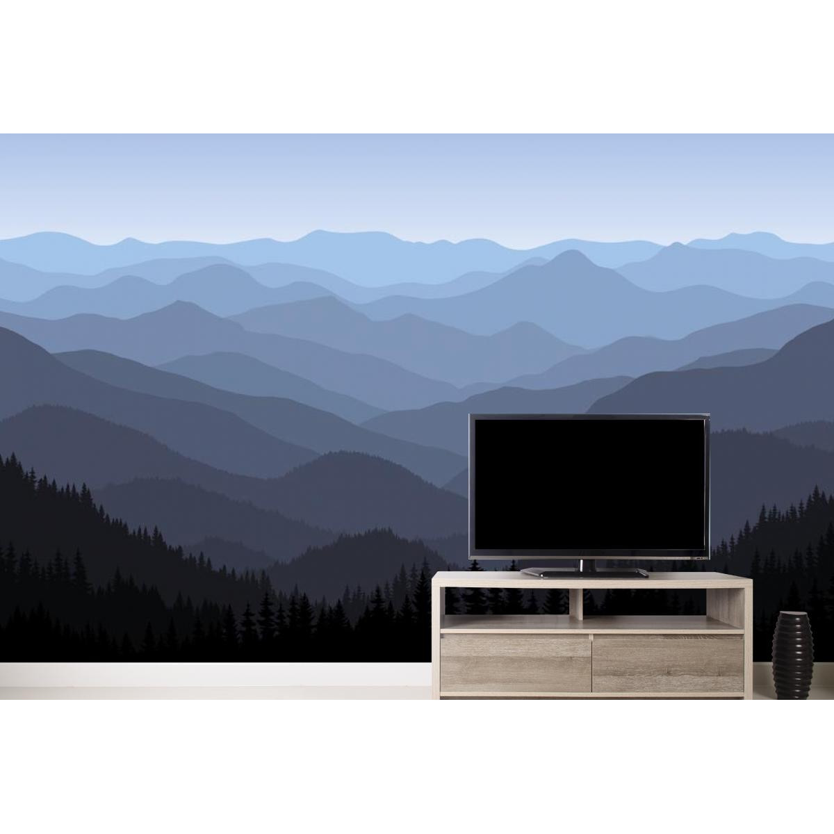 Фотообои 3Д синие горы