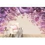 Фотошпалери 3Д арка з фіолетових квітів