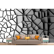 Фотообои 3Д черно-белая стена с градиентом