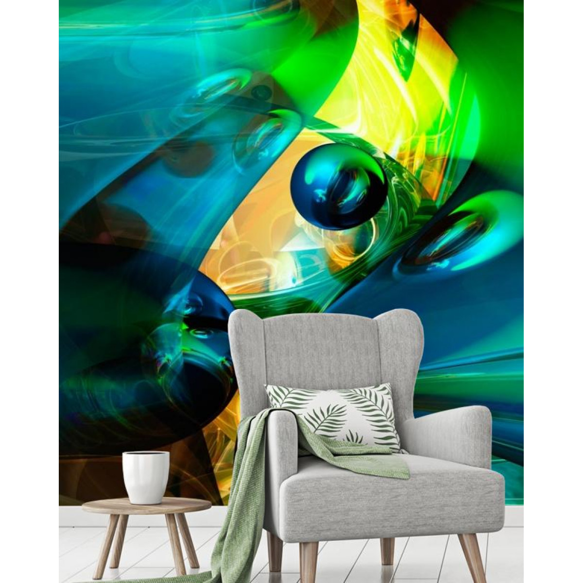 Фотообои 3Д радужная абстракция