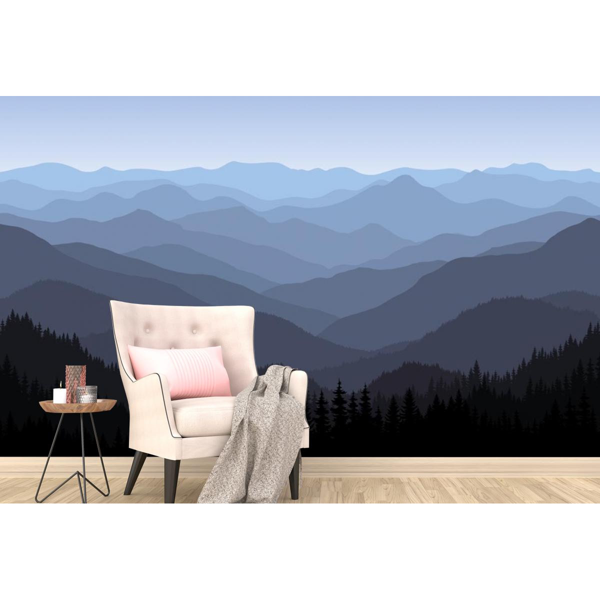 Фотообои 3Д синие горы