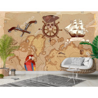 Фотообои пиратская карта