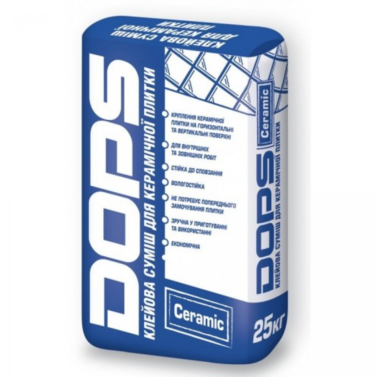 Клей DOPS CERAMIC Поліпласт 25 кг