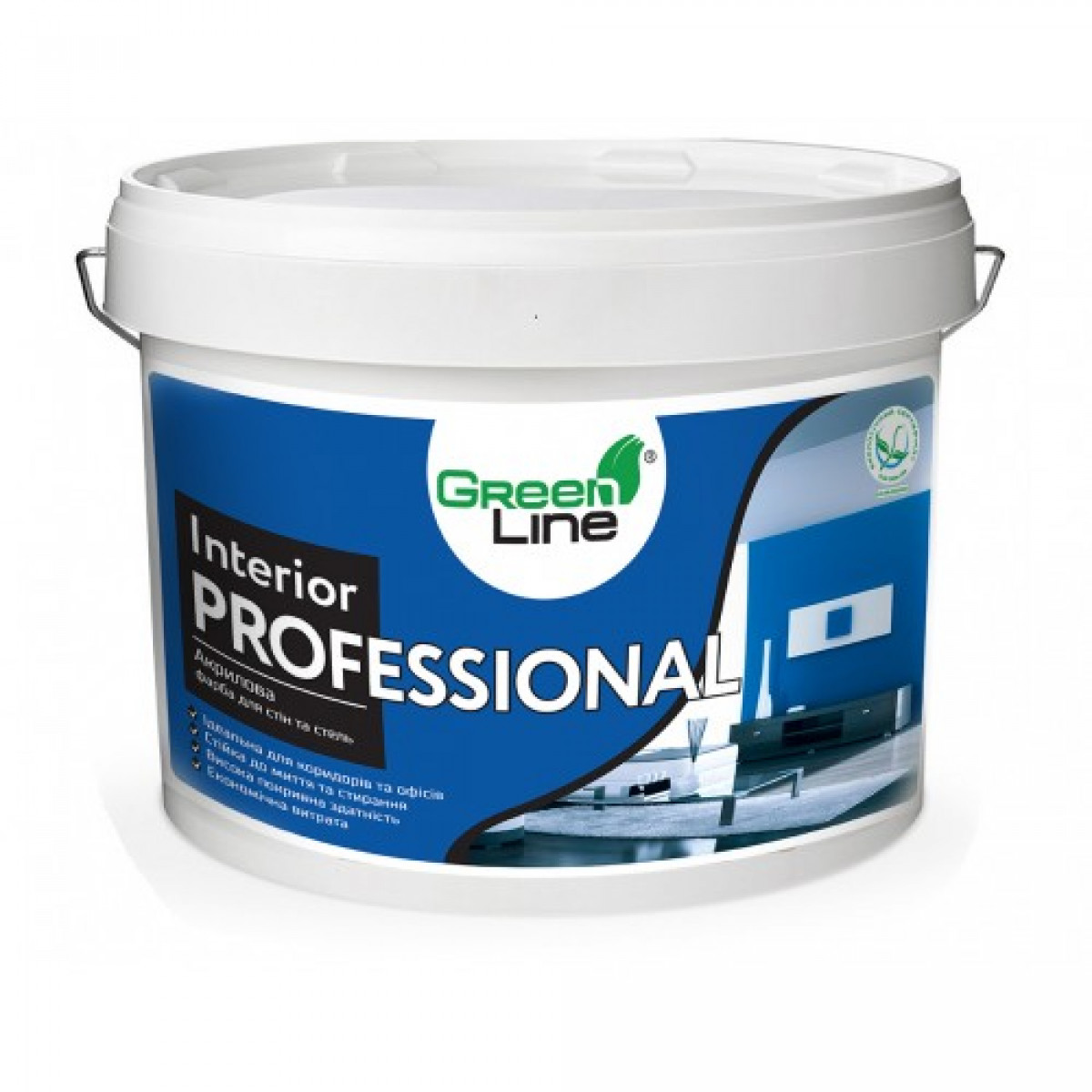 Фарба інтер'єрна акрилова GREEN LINE Interior Professional 10 л