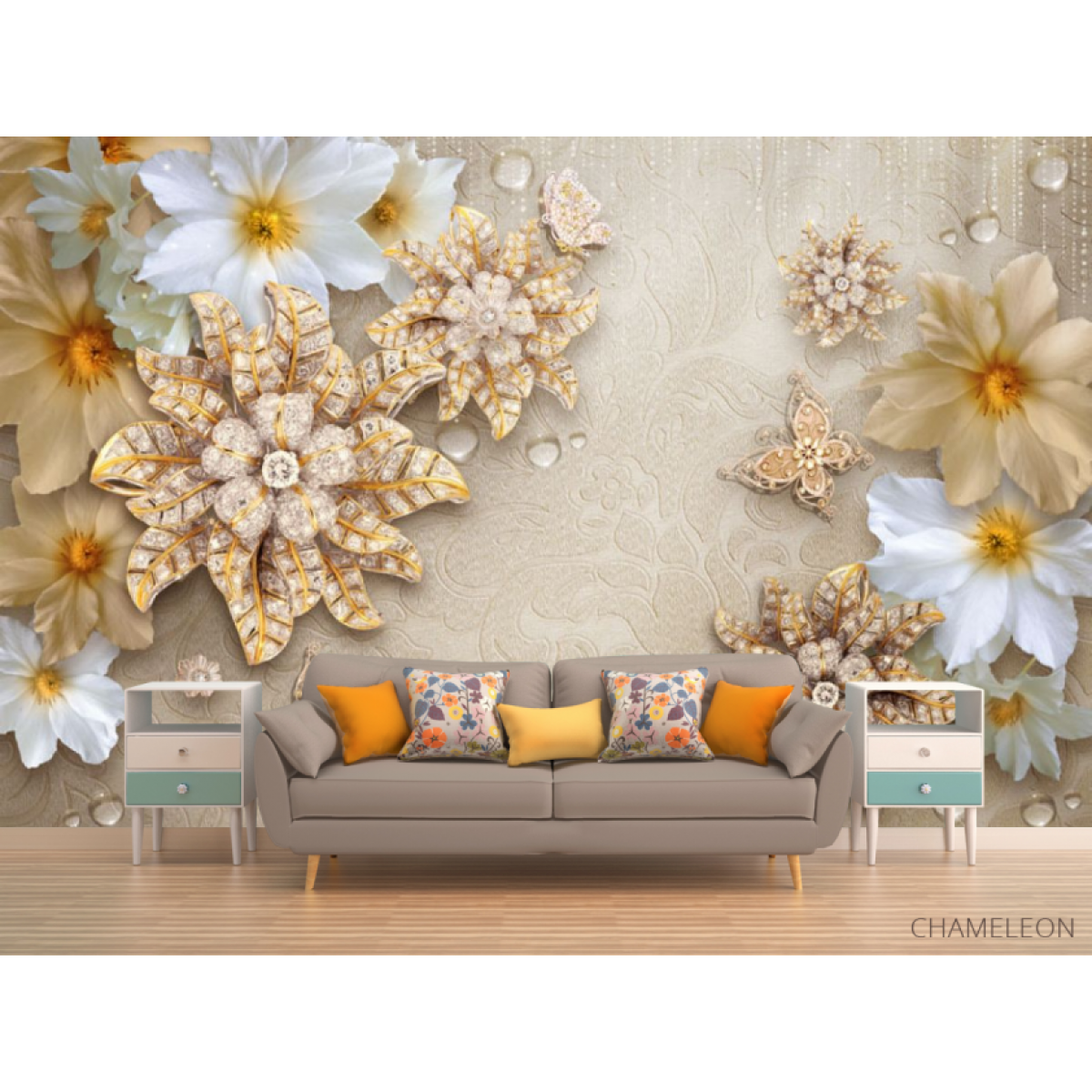 Фотошпалери 3D квіти