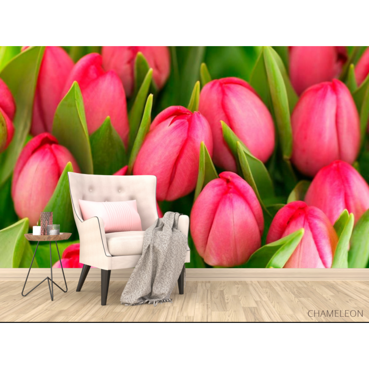 Фотообои Тюльпаны розовые