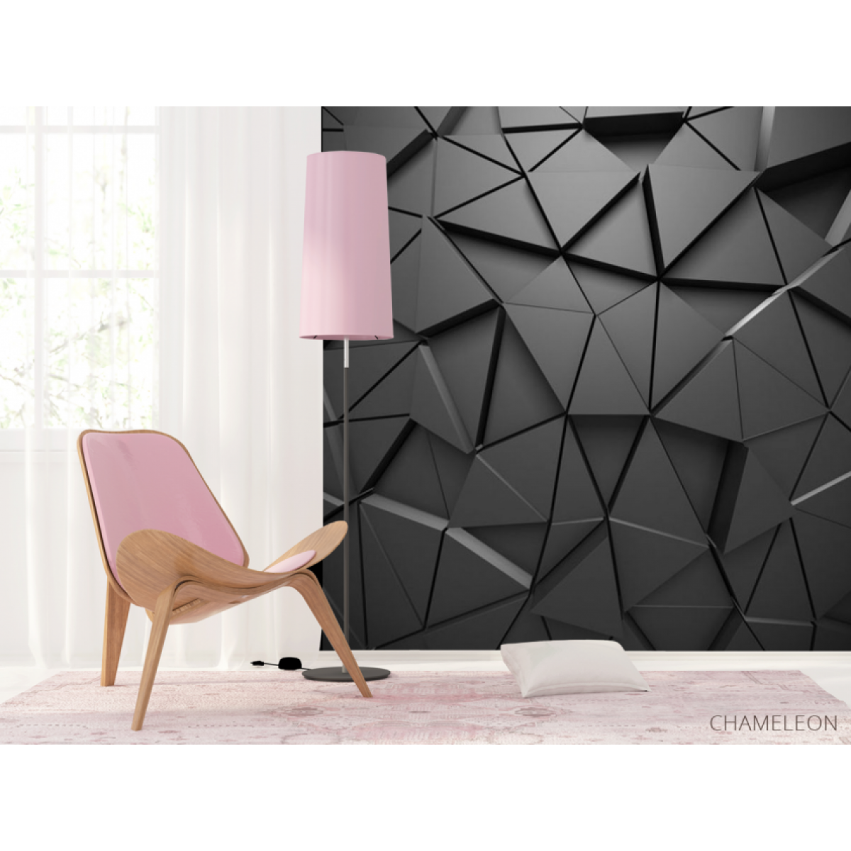 Фотообои Черная 3д стена