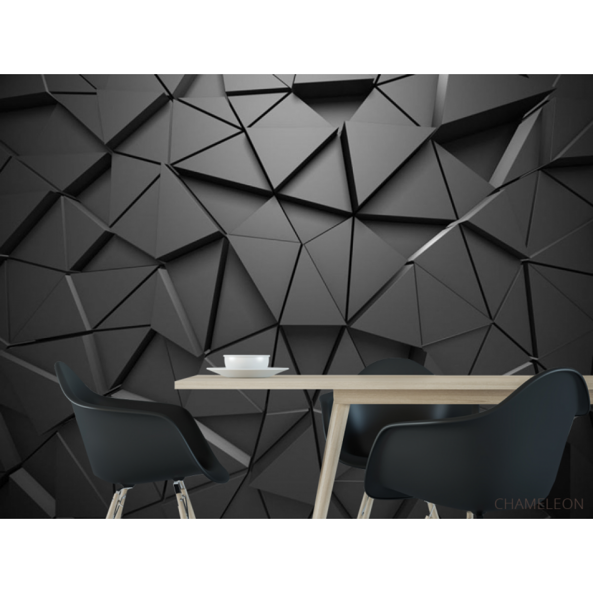 Фотообои Черная 3д стена