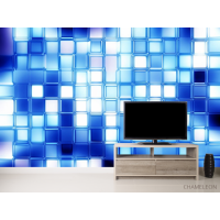 Фотообои Голубые стеклянные квадратики