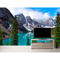 Фотошпалери Скелі, вода, ялина