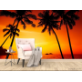 Фотообои Закат солнца, пальмы