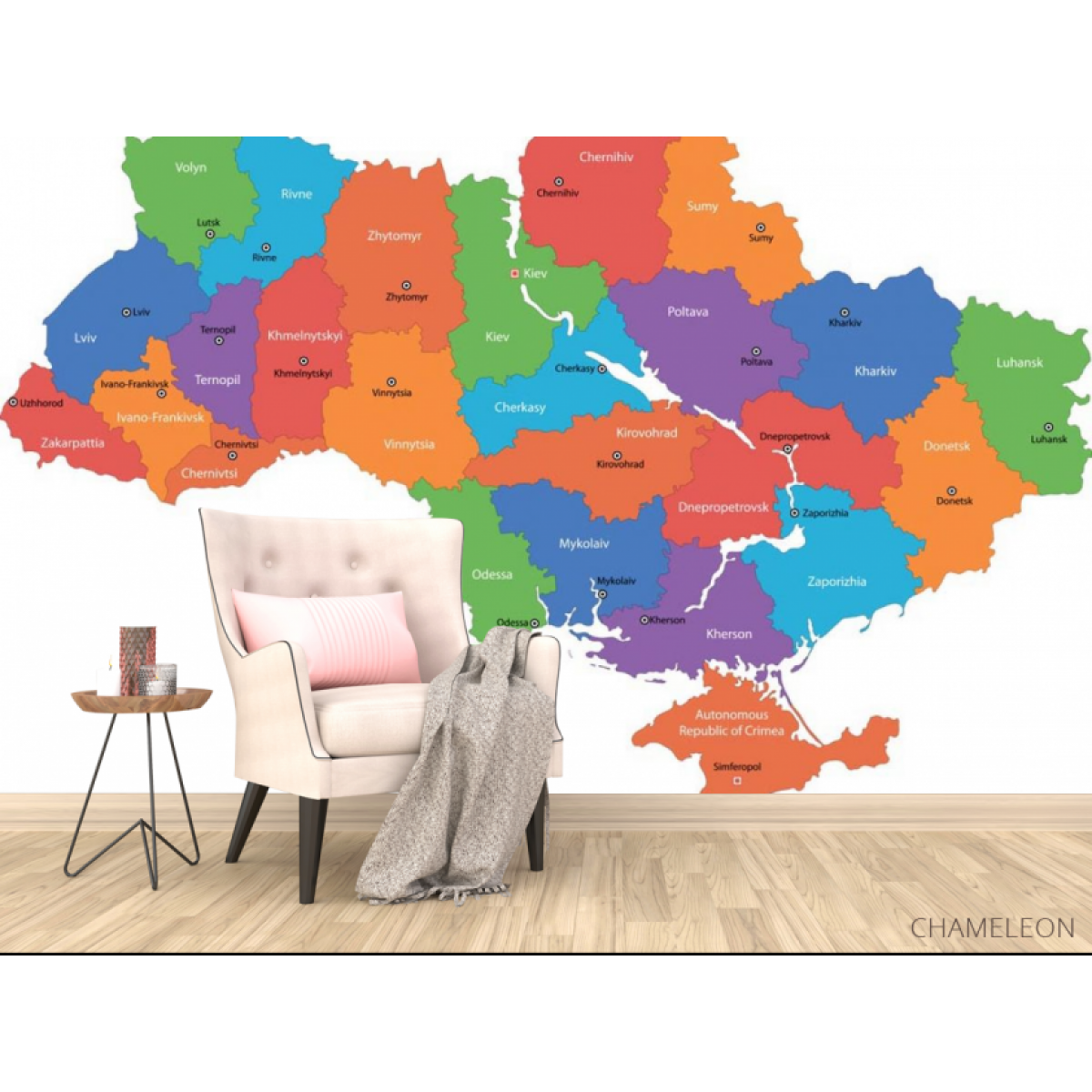 Фотошпалери Мапа України