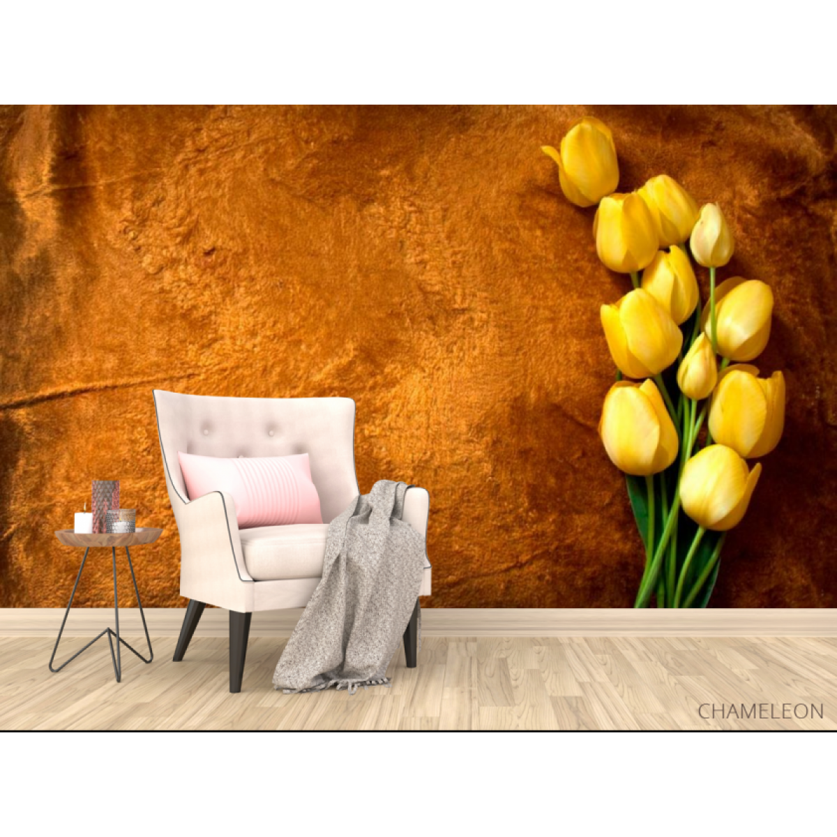 Фотообои Желтые тюльпаны