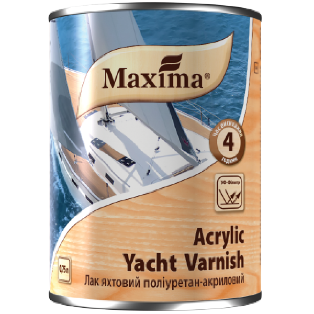 Лак яхтний поліуретан-акриловий Maxima 0,75 л