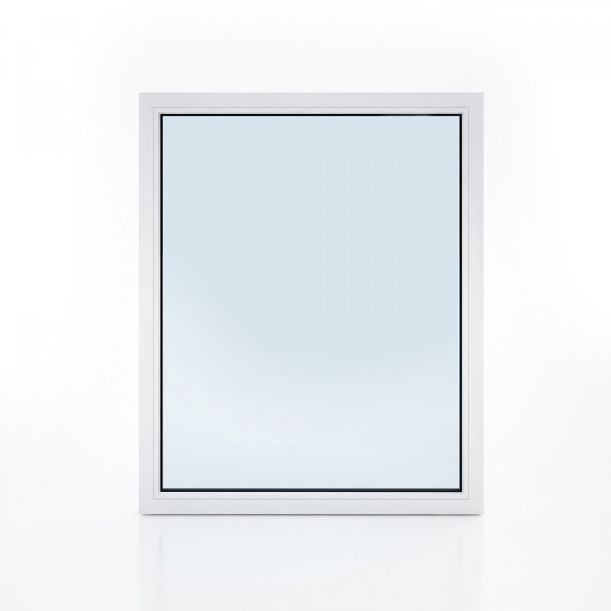 Вікно металопластикове одностулкове глухе (100 см х 100 см), біле