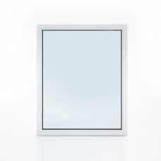 Окно металлопластиковое одностворчатое глухое (100 см х 100 см), белое 
